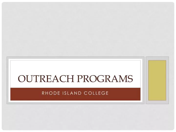 outreach programs
