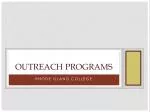 OUTREACH PROGRAMS - slide 1