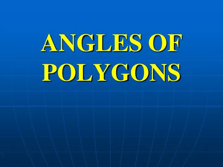 angles of polygons