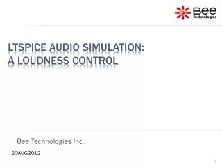 LTSpice audio simulation: A loudness control