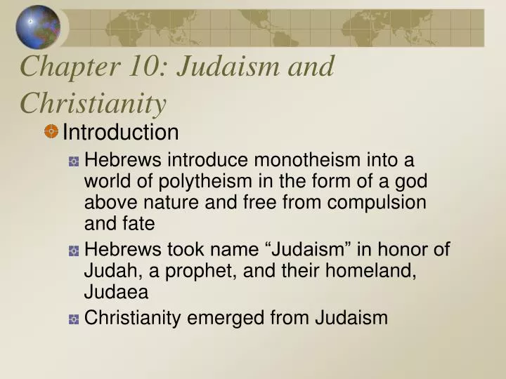 chapter 10 judaism and christianity
