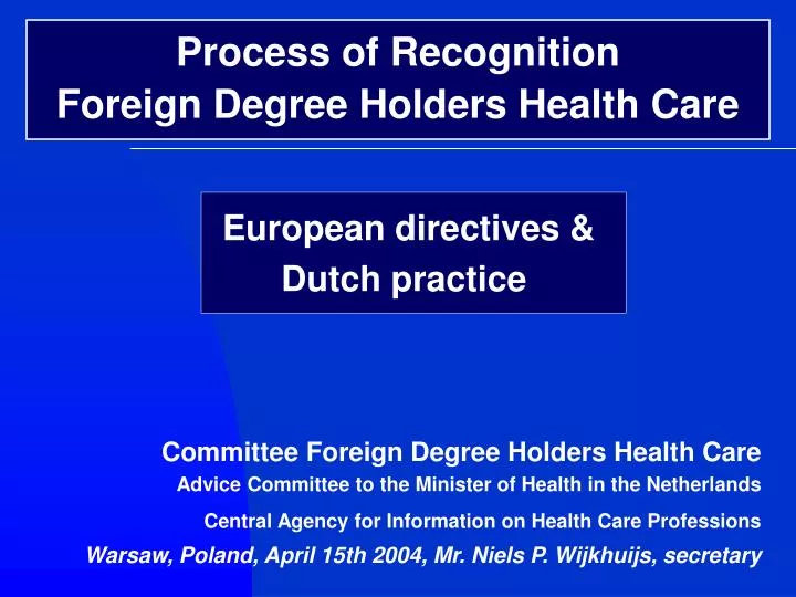 european directives dutch practice