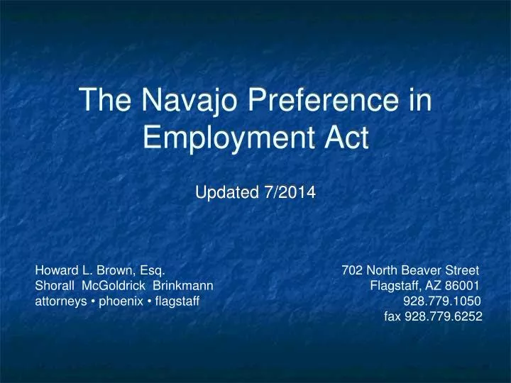 the navajo preference in employment act