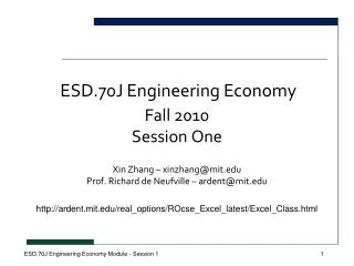 ESD.70J Engineering Economy