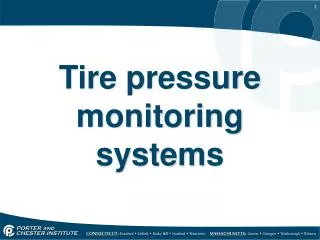 Tire pressure monitoring systems