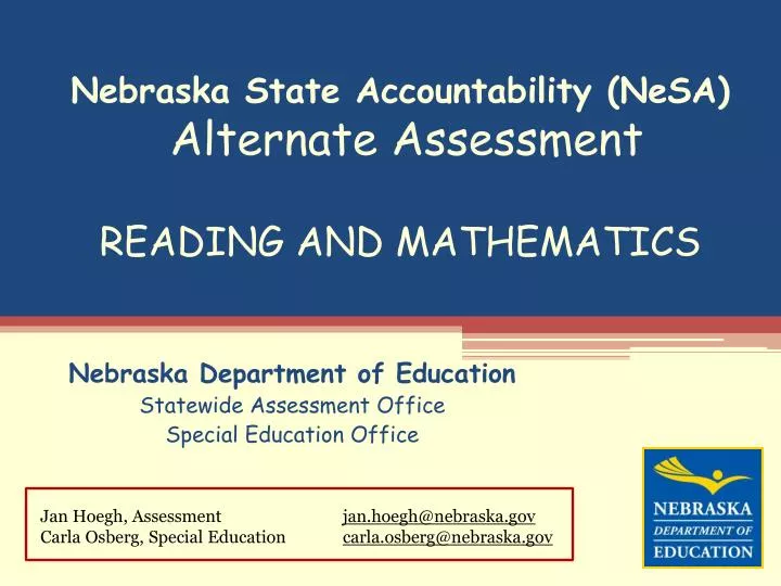 nebraska state accountability nesa alternate assessment reading and mathematics