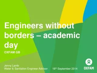 Engineers without borders – academic day