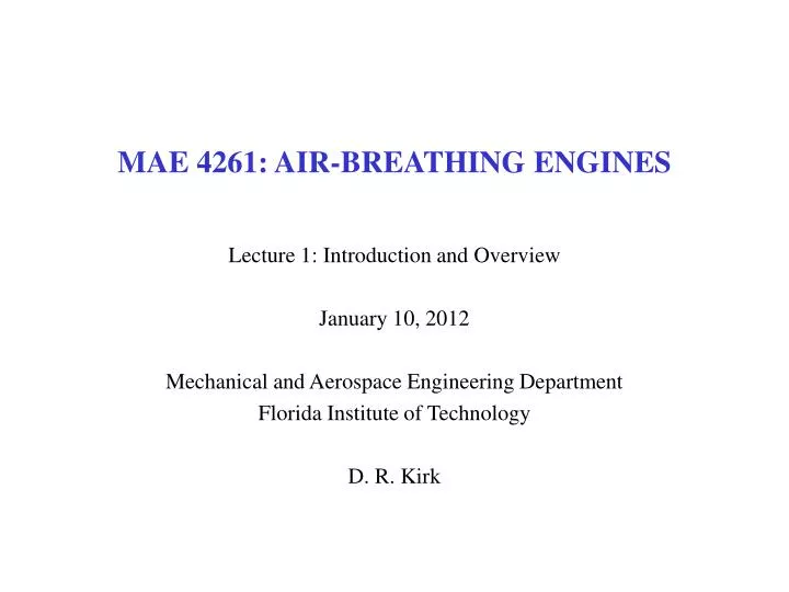 mae 4261 air breathing engines