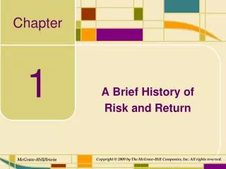 A Brief History of Risk and Return