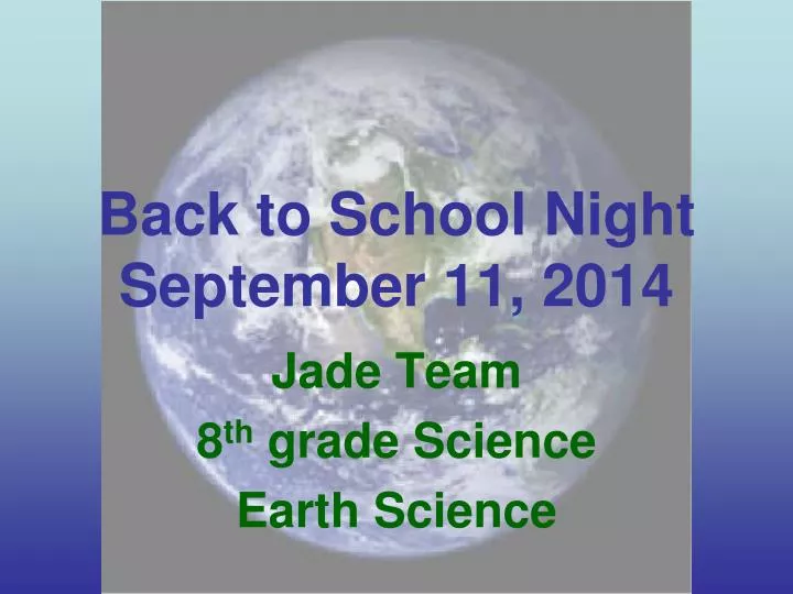 back to school night september 11 2014