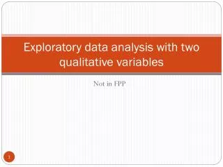 Exploratory data analysis with two qualitative variables
