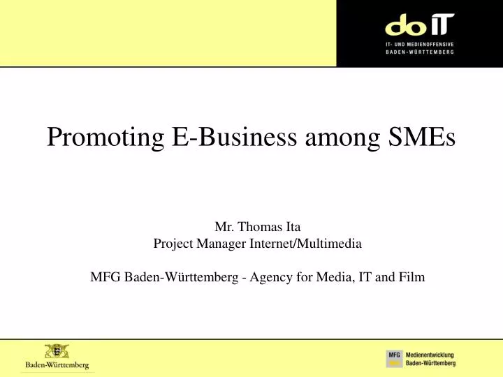 promoting e business among smes
