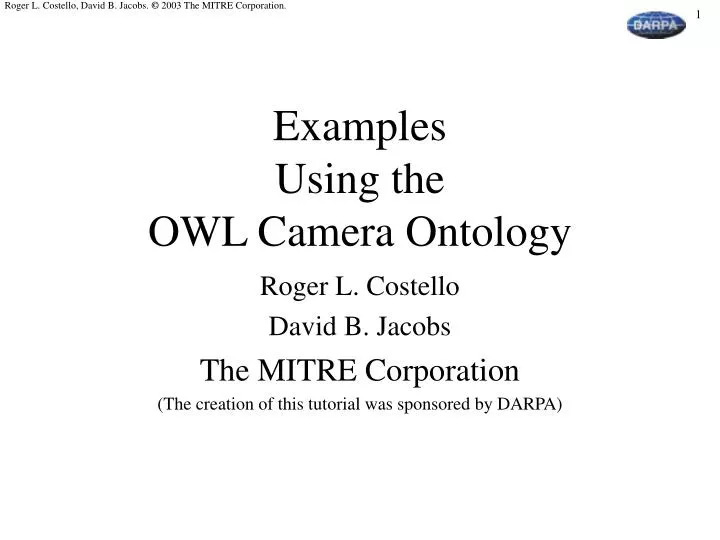 examples using the owl camera ontology