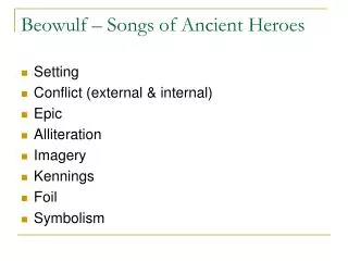 Beowulf – Songs of Ancient Heroes