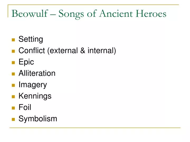 beowulf songs of ancient heroes
