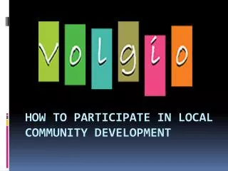 how to participate in local community development