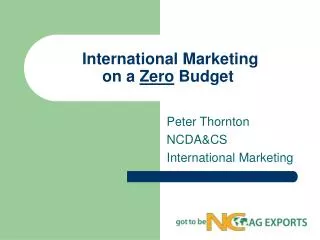 International Marketing on a Zero Budget