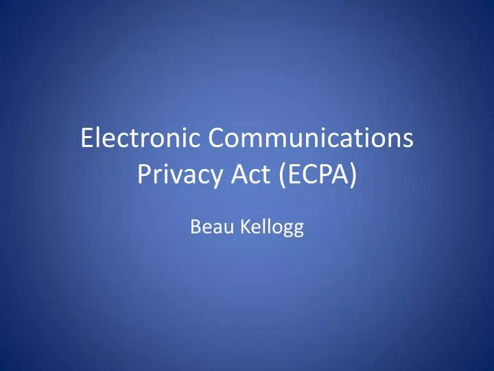electronic communications privacy act ecpa