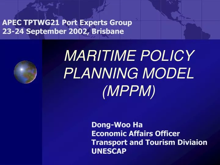 maritime policy planning model mppm