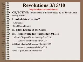 Revolutions 3/15/10 students.resa/milewski