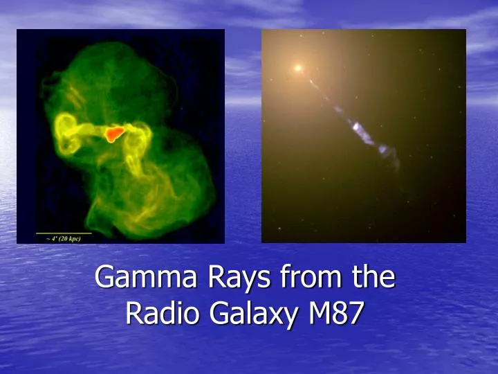 gamma rays from the radio galaxy m87