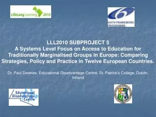 LLL2010 SUBPROJECT 5