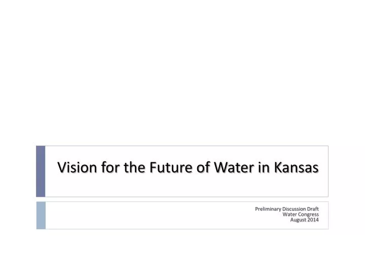 vision for the future of water in kansas
