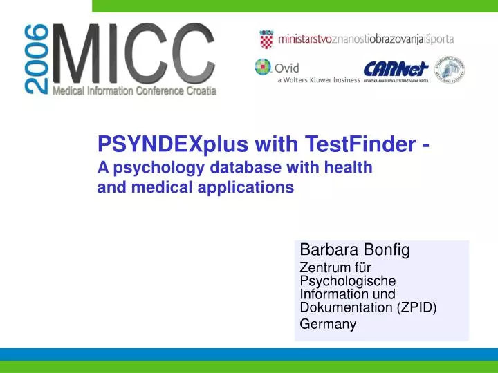 psyndexplus with testfinder a psychology database with health and medical applications