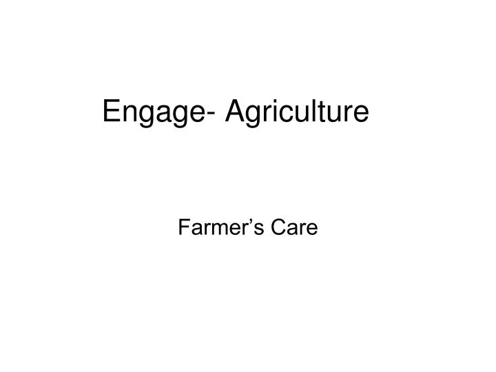 engage agriculture