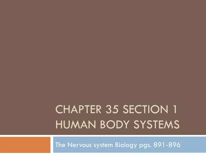 chapter 35 section 1 human body systems