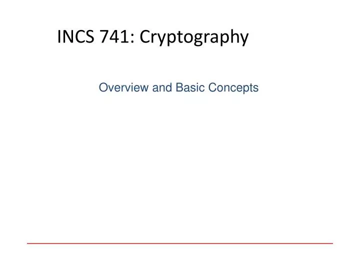 incs 741 cryptography