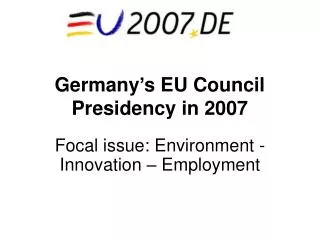 Germany’s EU Council Presidency in 2007