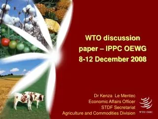 WTO discussion paper – IPPC OEWG 8-12 December 2008