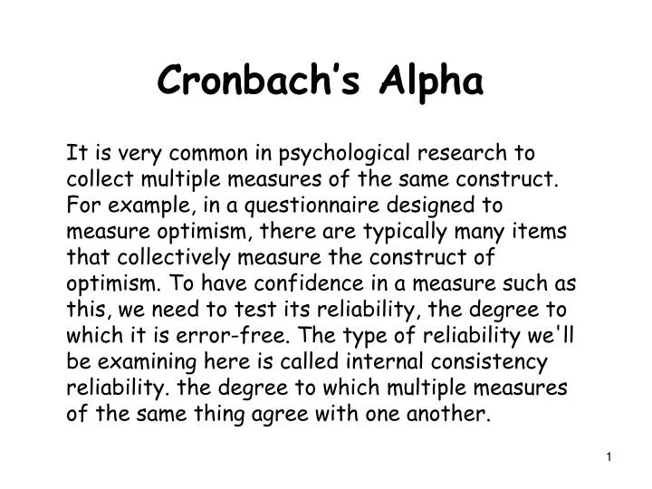 cronbach s alpha