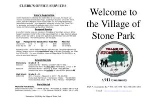 Welcome to the Village of Stone Park