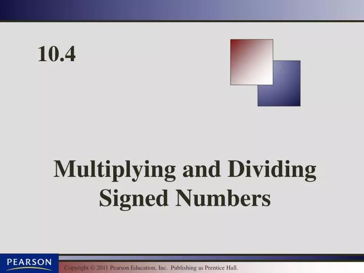 multiplying and dividing signed numbers