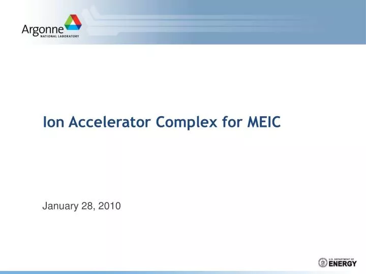 ion accelerator complex for meic
