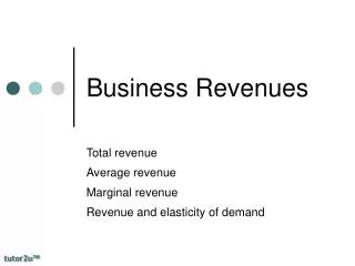 Business Revenues