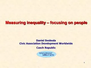 measuring inequality focusing on people