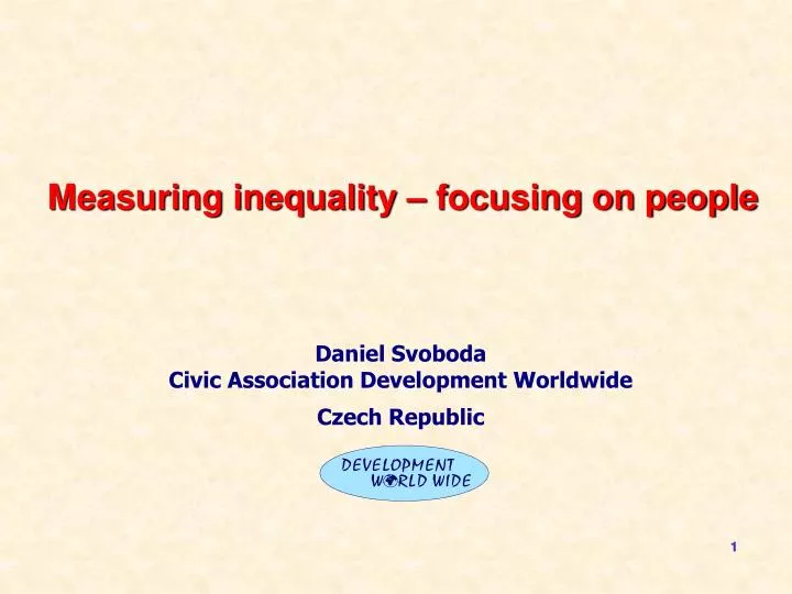 measuring inequality focusing on people