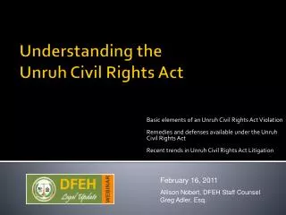Understanding the Unruh Civil Rights Act 