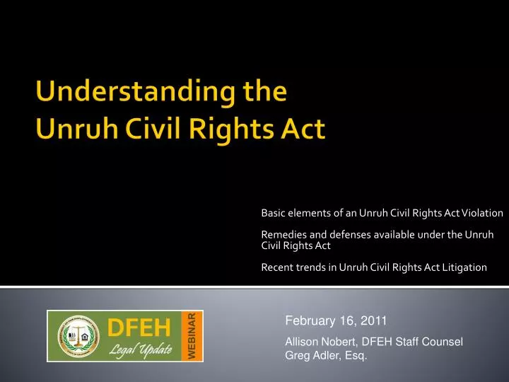 understanding the unruh civil rights act