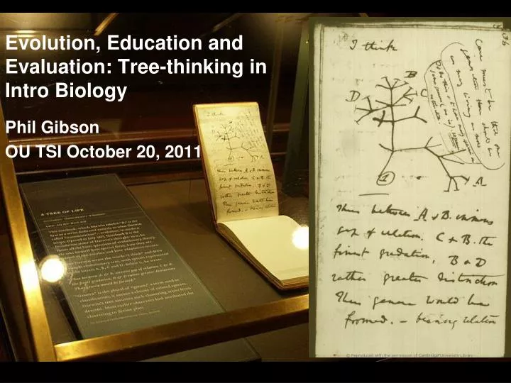 evolution education and evaluation tree thinking in intro biology