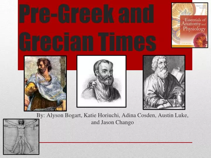 pre greek and grecian times