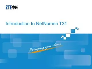 Introduction to NetNumen T31