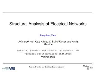 Structural Analysis of Electrical Networks