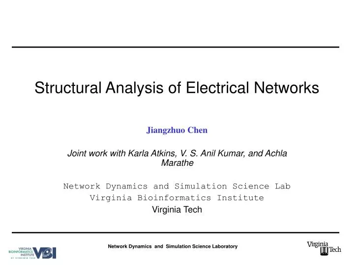 structural analysis of electrical networks