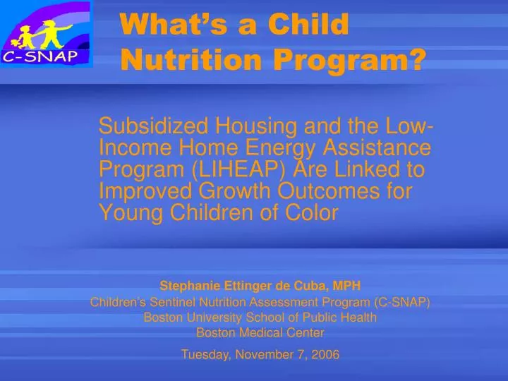 what s a child nutrition program