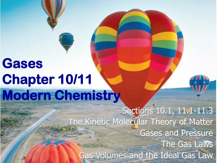 gases chapter 10 11 modern chemistry