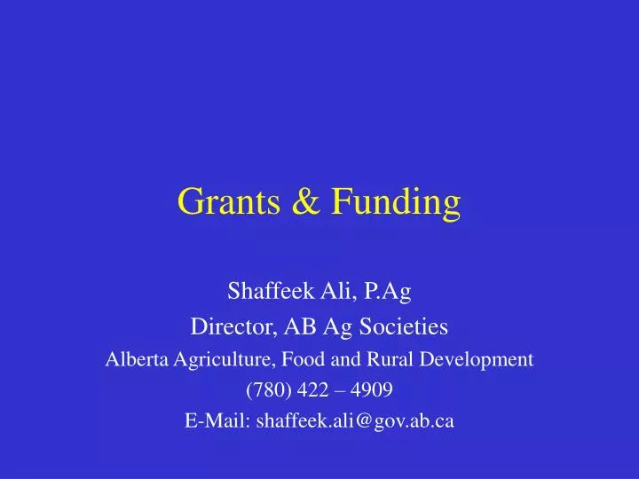 grants funding